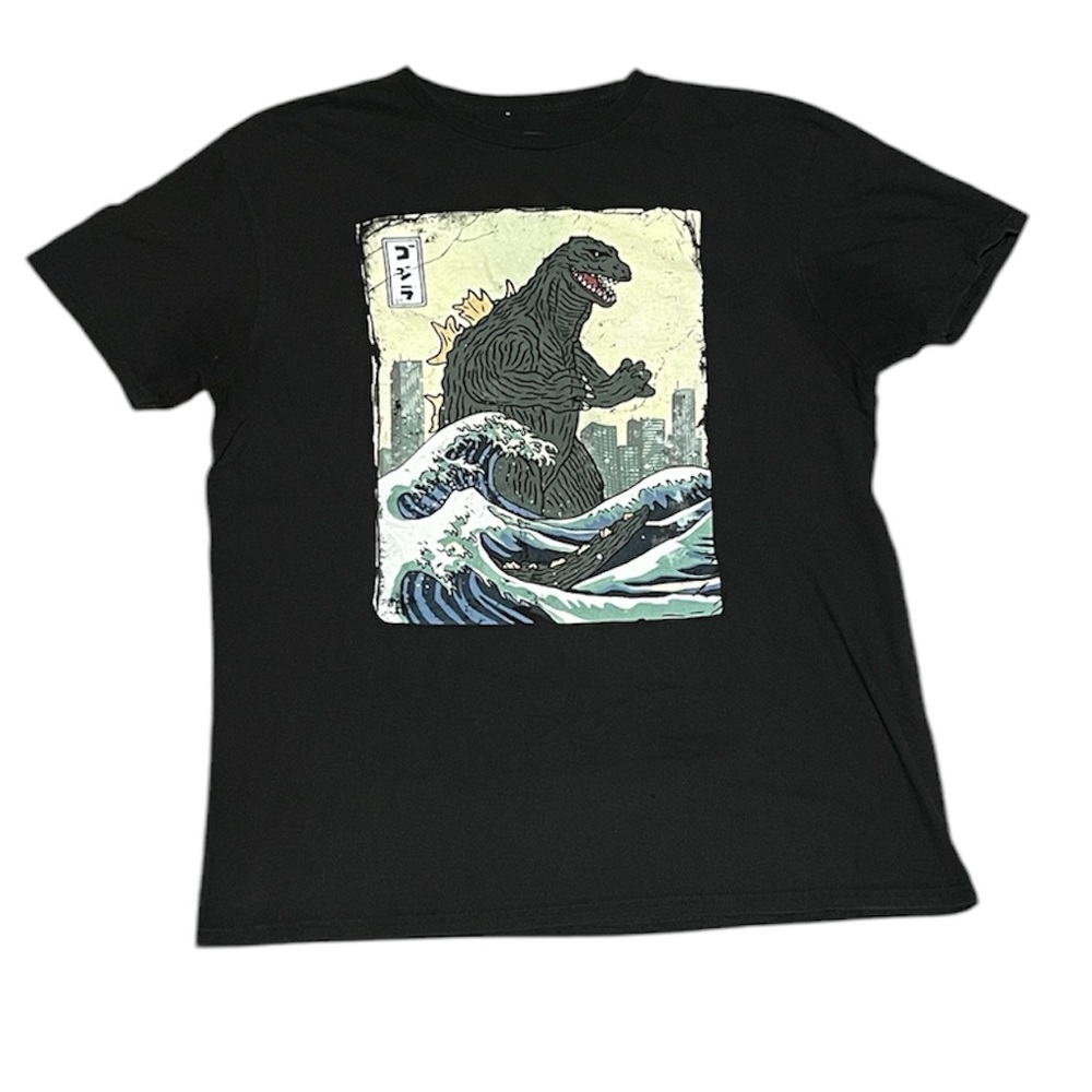 Godzilla T Shirt Tee Large L Black Cotton